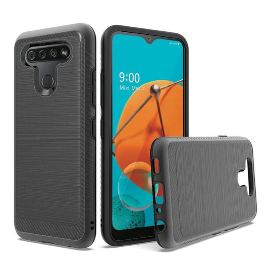 GSA Brushed hybrid Case w/Edge Design for LG K51 - Black