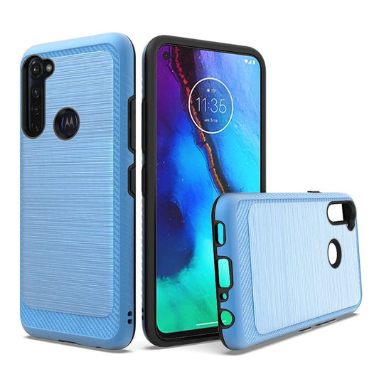 GSA Brushed Hybrid Case w/Edge Design for Moto G Stylus - Blue