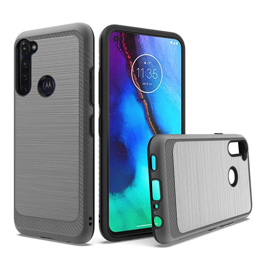 GSA Brushed Hybrid Case w/Edge Design for Moto G Stylus - Gray