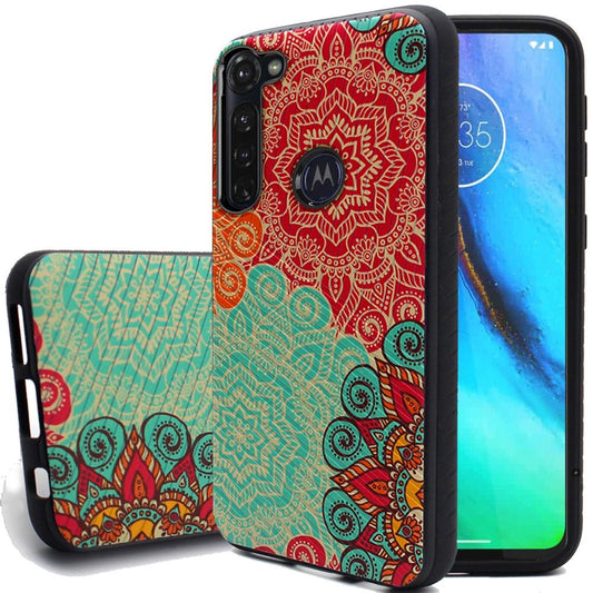 GSA Embossed Lines Case for Moto G Stylus 2020, XT2043 - Mandala