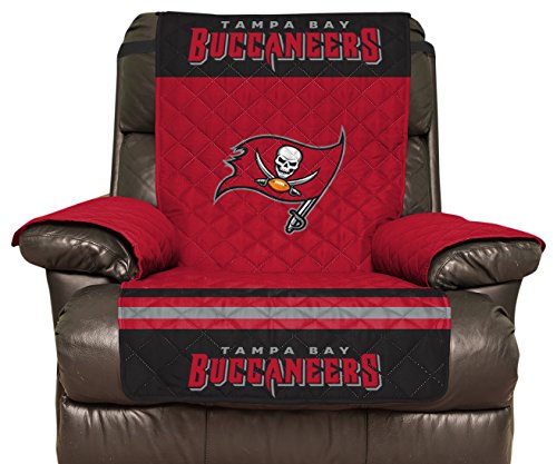 Pegasus Sports NFL Tampa Bay Buccaneers Furniture Protector with Elastic Straps, Recliner