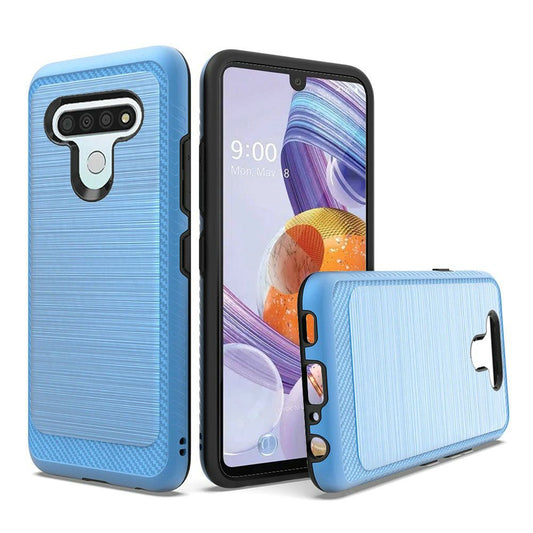 GSA Slim Brushed Hybrid Case w/Edge Design for LG Stylo 6 - Blue/Black