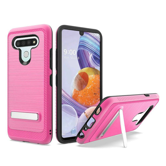 GSA Slim Brushed Case with Kickstand for LG Stylo 6 - Hot Pink