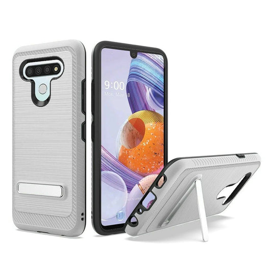 GSA Slim Brushed Case with Kickstand for LG Stylo 6 - Silver