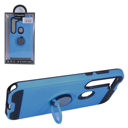 GSA Brushed Ring Stand Case for Motorola Moto G Stylus 2020 XT 2043 - Blue/Black
