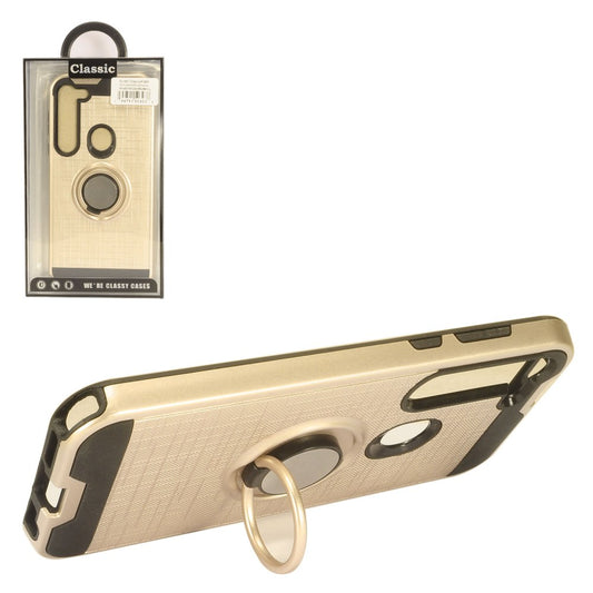 GSA Brushed Case w/Ring Stand for Moto G Stylus 2020, XT2043 - Gold/Black