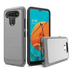 GSA Brushed Case w/Edge Design for LG K51 - Silver