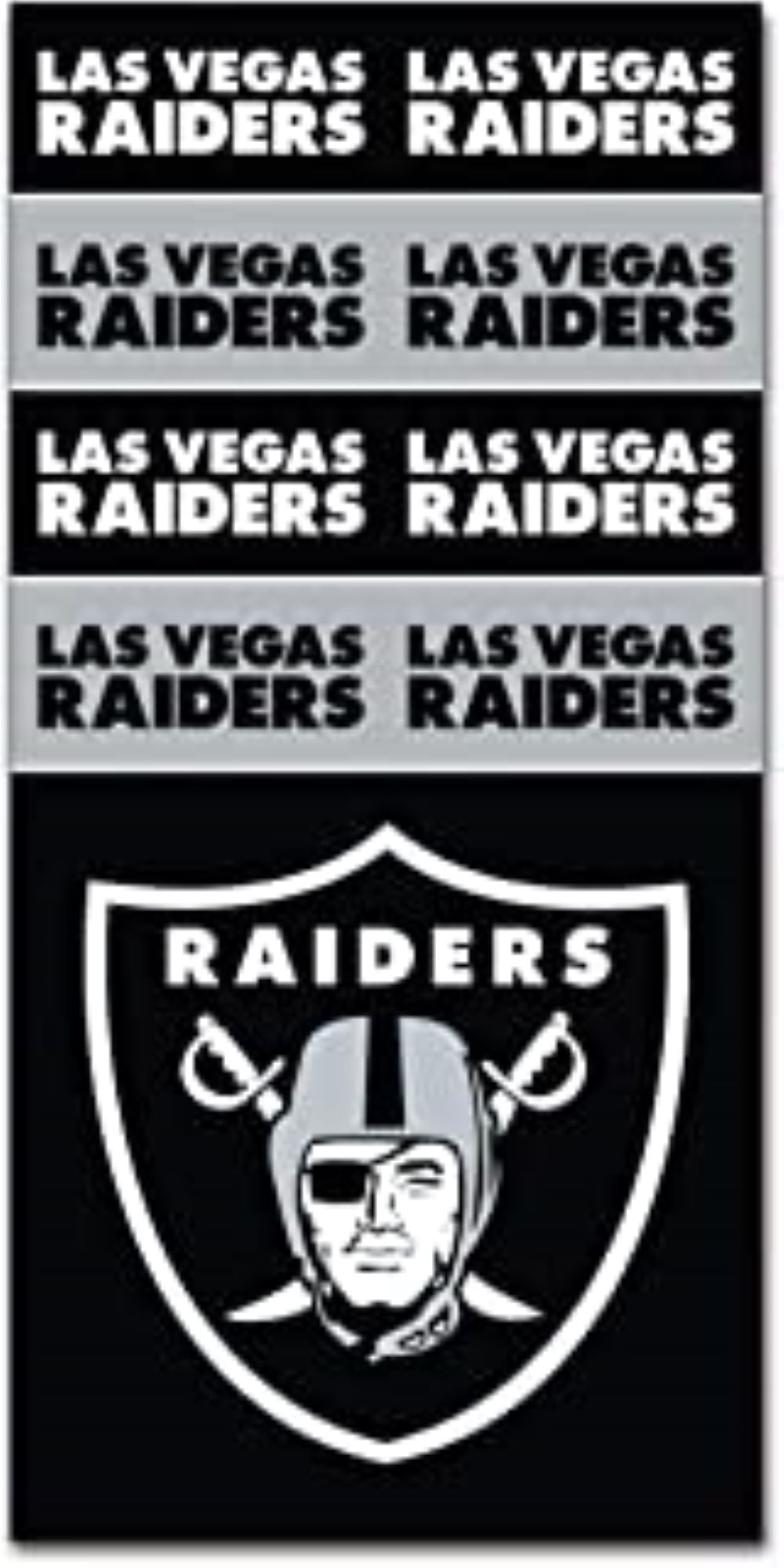 LE NFL Las Vegas Raiders Superdana Bandana Neck Gaiter 10"X19"