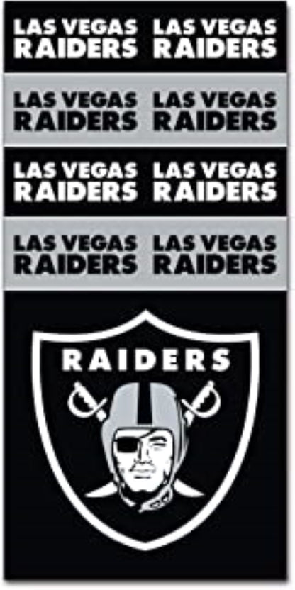 LE NFL Las Vegas Raiders Superdana Bandana Neck Gaiter 10"X19"