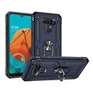GSA Slim Shockproof Hybrid Case w/Ring Stand for LG K51 - Blue/Black