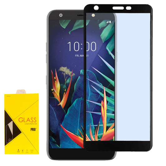 GSA Full Glue Tempered Glass For LG Aristo 4 Plus, Escape +, Black Border QTY-2