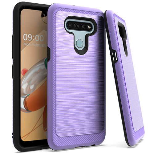 GSA Brushed Case w/Edge Design for LG K51 - Purple