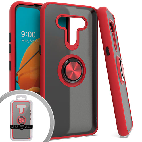 GSA Matte Finish Hybrid Case w/Ring Stand for LG K51 - Red