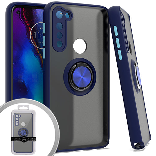 GSA Matte Ring Stand Case for Motorola Moto G Stylus 2020, XT2043 Blue Teal