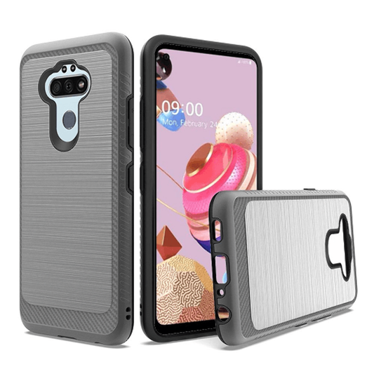 GSA Slim Brushed Case w/Edge Design for LG Aristo 5, Phoenix 5- Gray