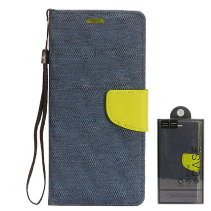 GSA Denim Flip Wallet Case for LG K51 - Blue/Green