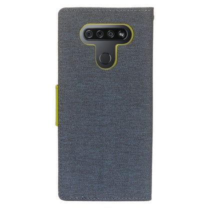GSA Denim Flip Wallet Case for LG K51 - Blue/Green