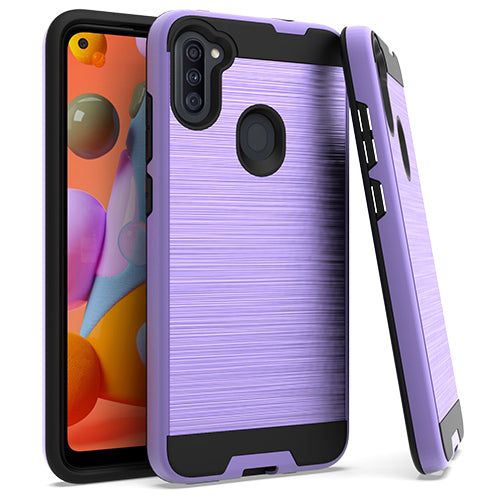GSA Slim Brushed Hybrid Case for Samsung Galaxy A11 - Purple