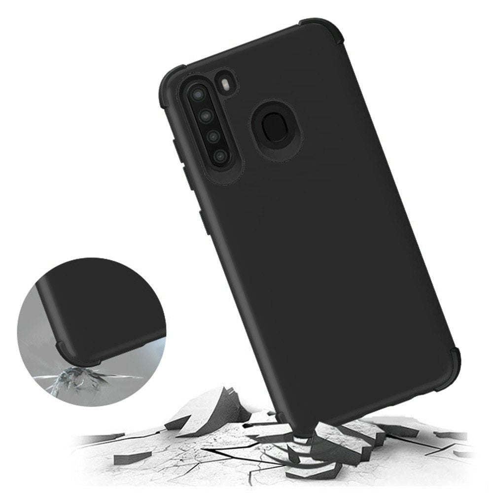 GSA Tough Shockproof Hybrid Case for Samsung Galaxy A21 - Black