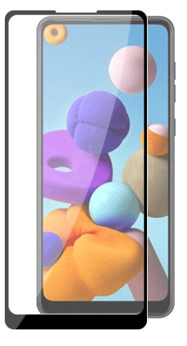 GSA Tempered Glass Full Glue for Samsung Galaxy A21 Black Boarder