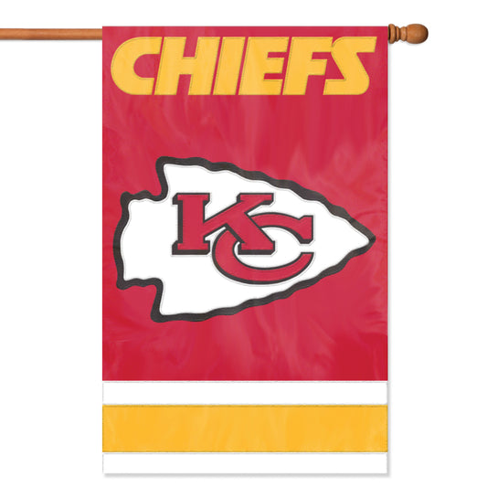 Party Animal Kansas City Chiefs Applique Banner Flag 44"X28"