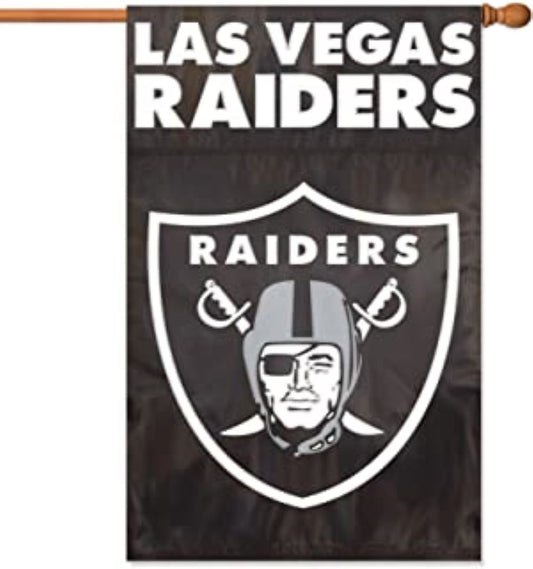 Party Animal NFL Las Vegas Raiders applique Embroidered Banner Flag