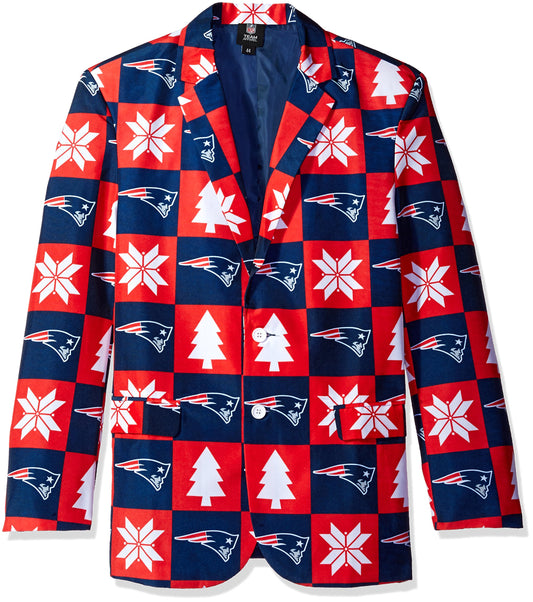 FOCO NFL New England Patriots Patches Ugly Business Jacket Medium (44)