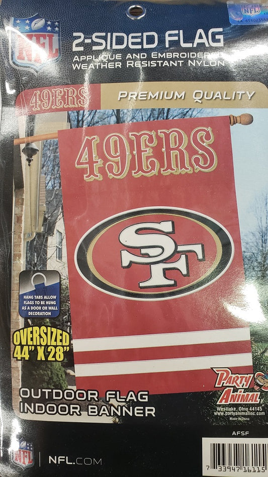 Party Animal NFL San Francisco 49ers Applique Banner Flag 44x28