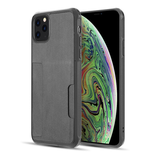 GSA Infinity Series Credit Card Holder TPU For iPhone 12 Pro Max (6.7") - Black