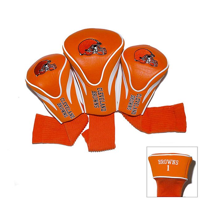 Team Golf NFL Cleveland Browns Contour Golf Club Headcovers 3-Pack