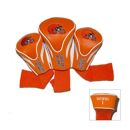Team Golf NFL Cleveland Browns Contour Golf Club Headcovers 3-Pack