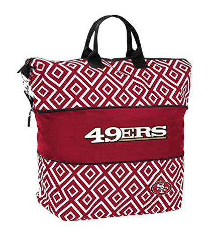 FOCO NFL Licensed San Francisco 49ers Expandable Tote, Red