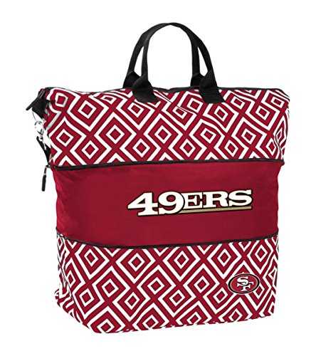 FOCO NFL Licensed San Francisco 49ers Expandable Tote, Red