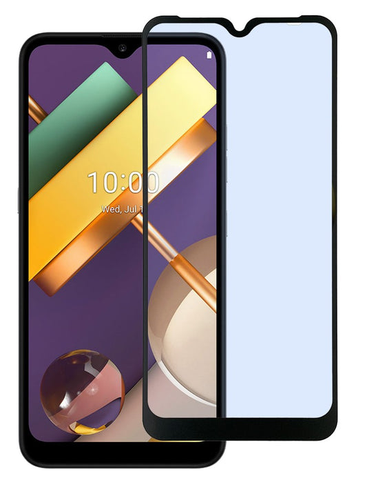 GSA Black Boarder Full Glue Tempered Glass for LG K22 & K32 2 Pack
