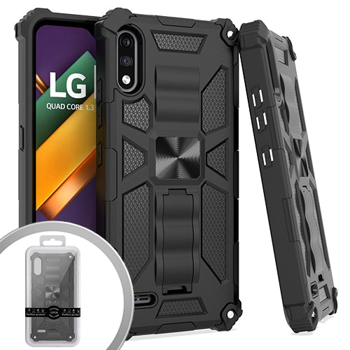 GSA Machine Hybrid w/Magnetic Kickstand for LG K22 & K32 - Black