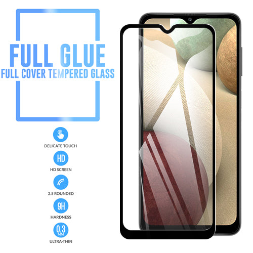 GSA Full Glue Tempered Glass For Samsung Galaxy A32 & A12 - Black