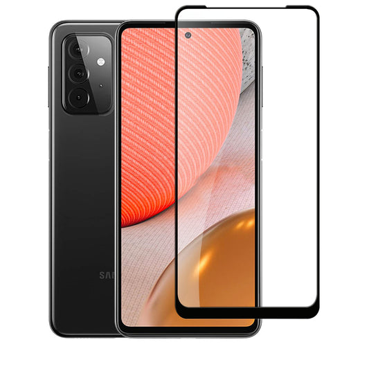 Colored Edge Tempered Glass For Samsung Galaxy A52 5G For Galaxy A52 5G Black