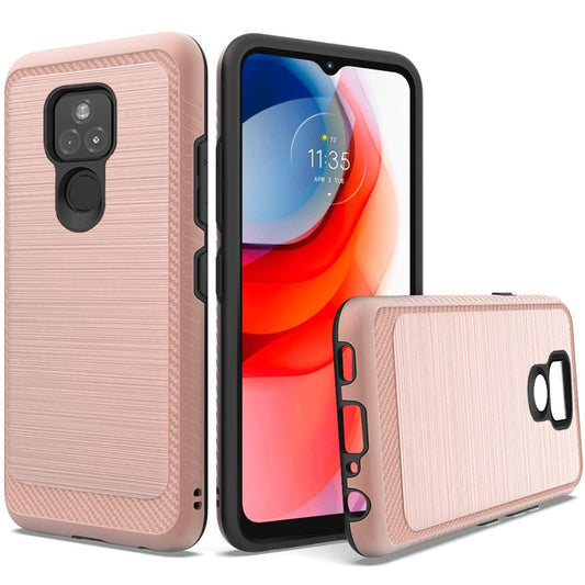 GSA Brushed Case w/Edge for Moto G Play 2021, XT2093 - Rose Gold