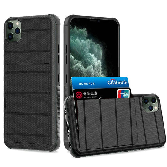 GSA Rugged Multi Card Holder Case for iPhone 11 Pro Max (6.5) - Black