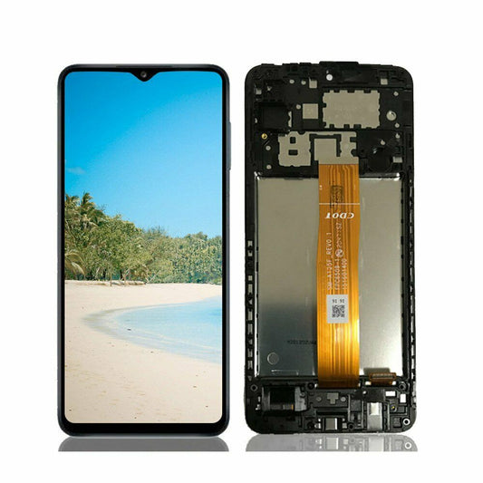 GSA LCD Digitizer Assembly Frame for Samsung Galaxy A12 (2020) A125 - Black