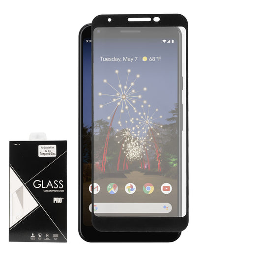 GSA Tempered Glass for Google Pixel 3A Clear with Black Border