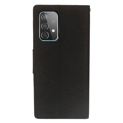 GSA Two-Tone Denim Flip Wallet Case for Samsung Galaxy A52 5g - Black/Black