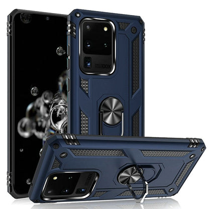 GSA Slim Shockproof Case w/Magnetic Ring Stand for Samsung S20 Ultra - Blue