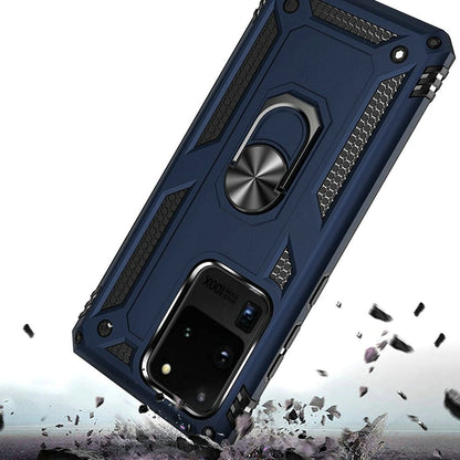 GSA Slim Shockproof Case w/Magnetic Ring Stand for Samsung S20 Ultra - Blue