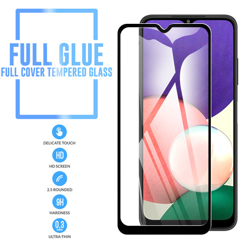 GSA Tempered Glass Full Cover For Samsung Galaxy A22, Boost Celero 5G Clear 2 Pack