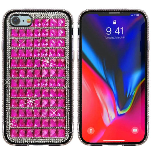 GSA KAD Stone Hybrid Case For iPhone SE (2020), (2022), 8 & 7 (4.7") - Hot Pink