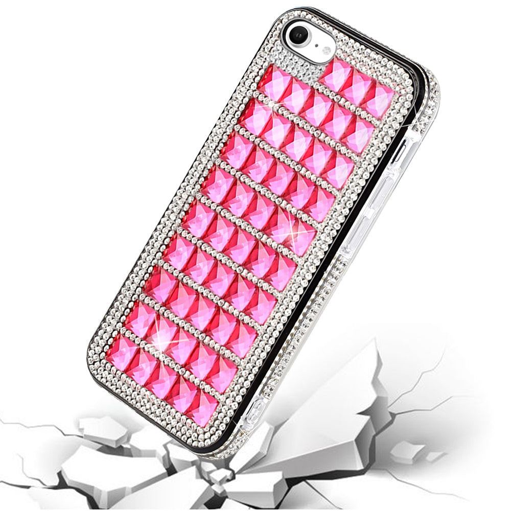 GSA KAD Stone Hybrid Case For iPhone SE (2020), (2022), 8 & 7 (4.7") - Hot Pink