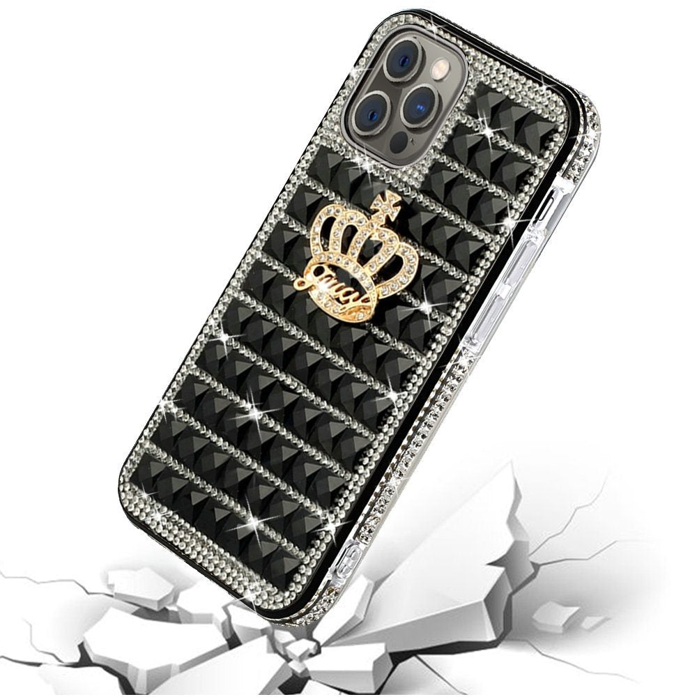 GSA KAD Stone Crown Hybrid For iPhone SE (2020), (2022), 8 & 7 (4.7") - Black