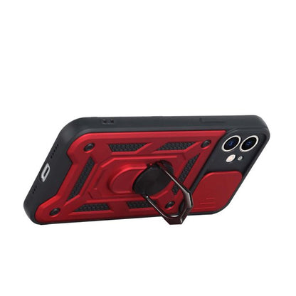 GSA Slim Shockproof Case w/Camera Cover for iPhone 13 Pro (6.1") Red/Black