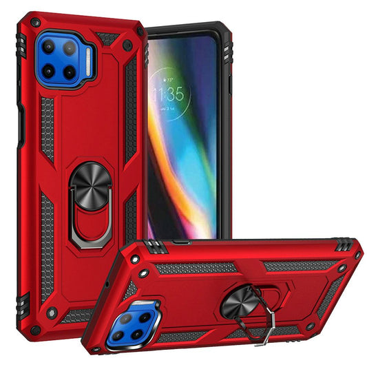 GSA Ring Kickstand Hybrid Case For Motorola Moto One 5g Moto G 5g Plus Red